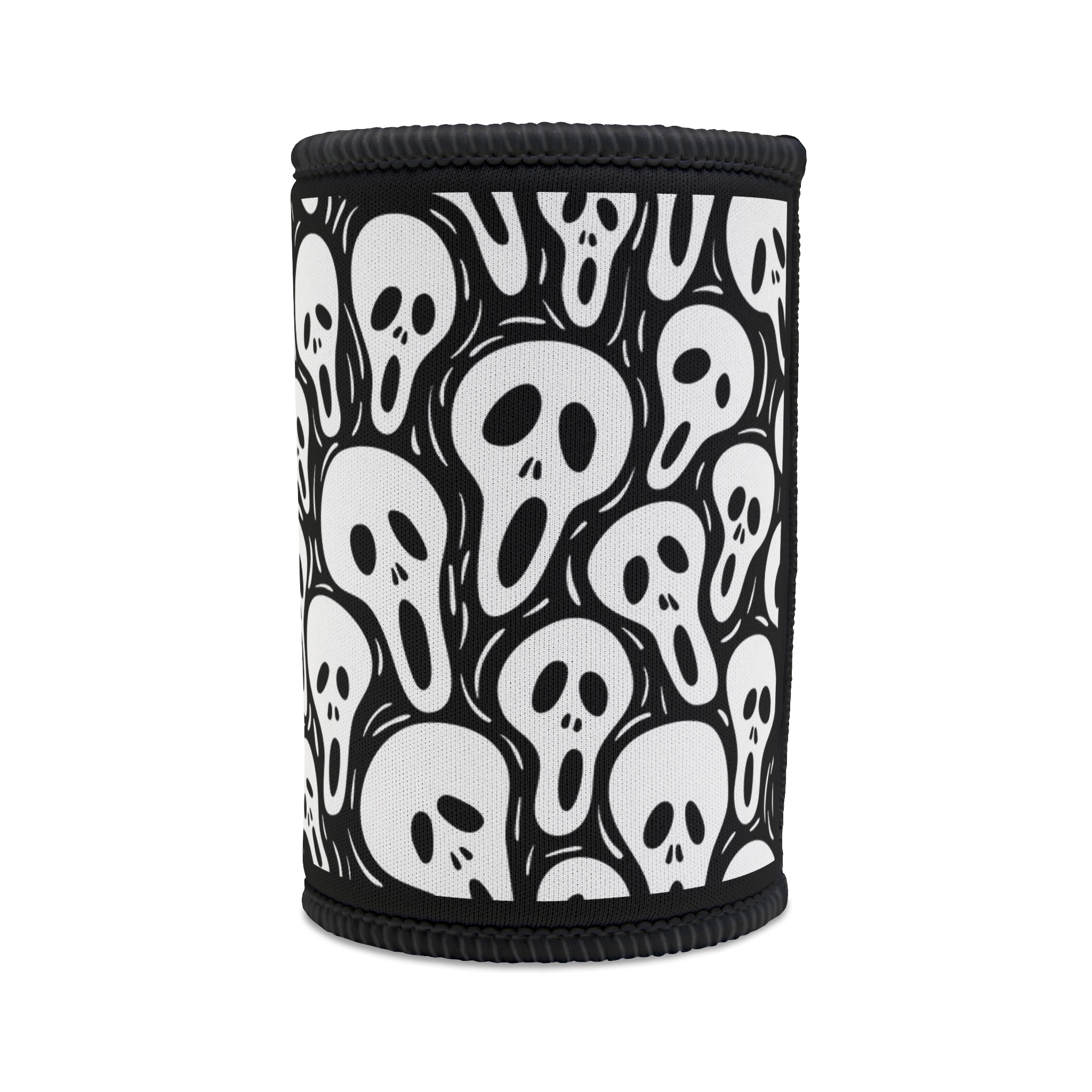 Halloween Skull Ghost Stubbie Cooler - Image 4