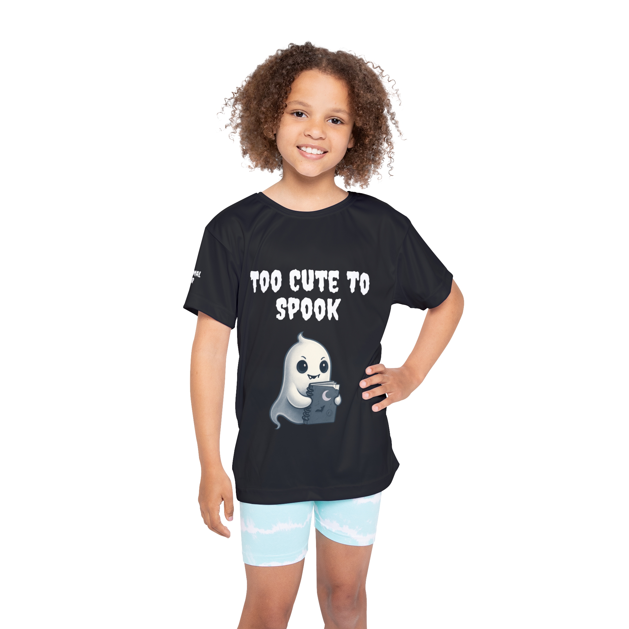 Kids T-shirt Spooky Ghost Halloween Too Cute To Spook - Image 3
