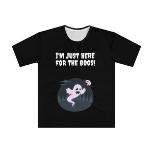 Halloween Ghost T-shirt, Funny Spooky Tee, Men's Loose T-shirt, Casual Wear, Trick or Treat Shirt