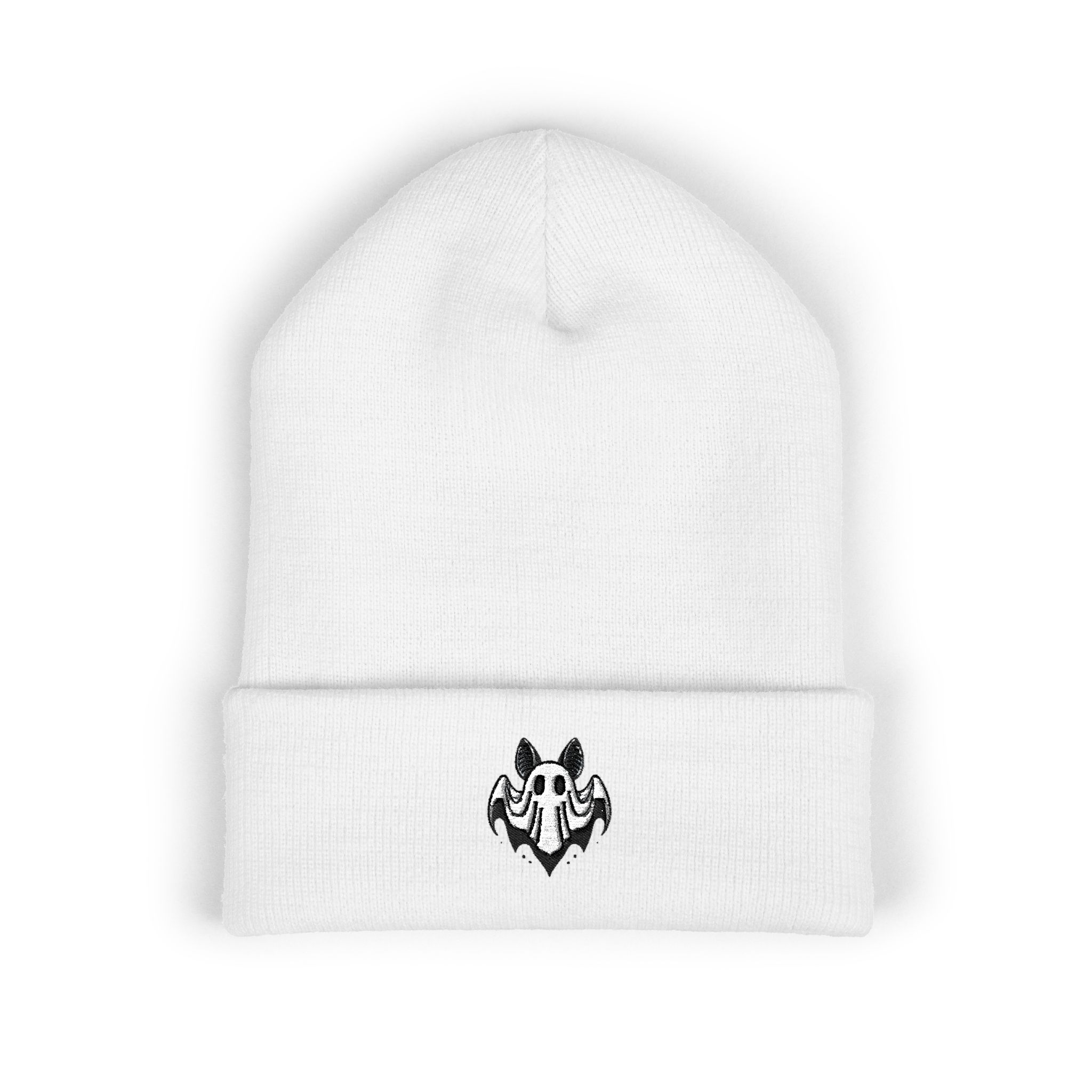 Embroidered Beanie - Ghost Bat Design