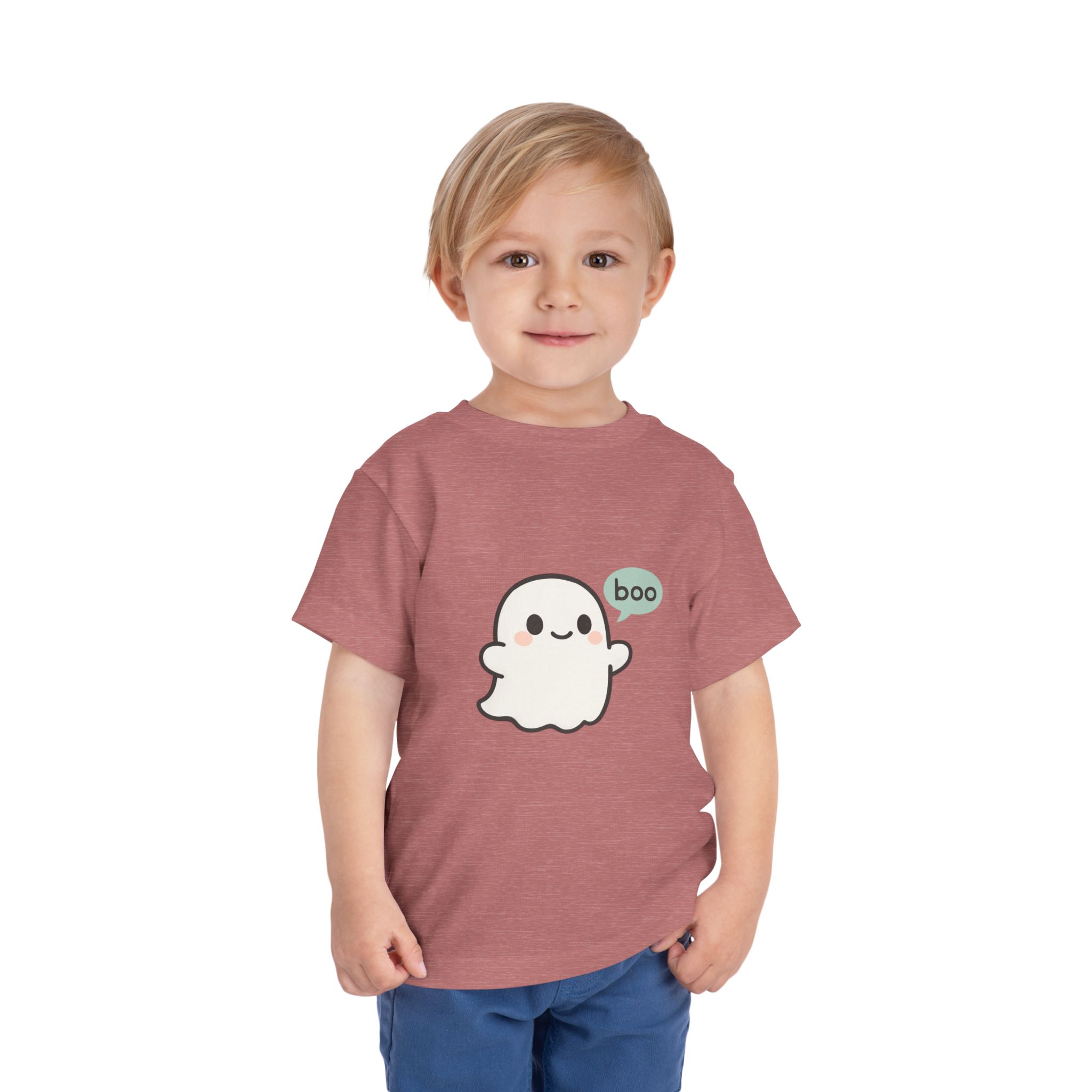 Ghostly Toddler Tee with 'BOO' Design - Image 3