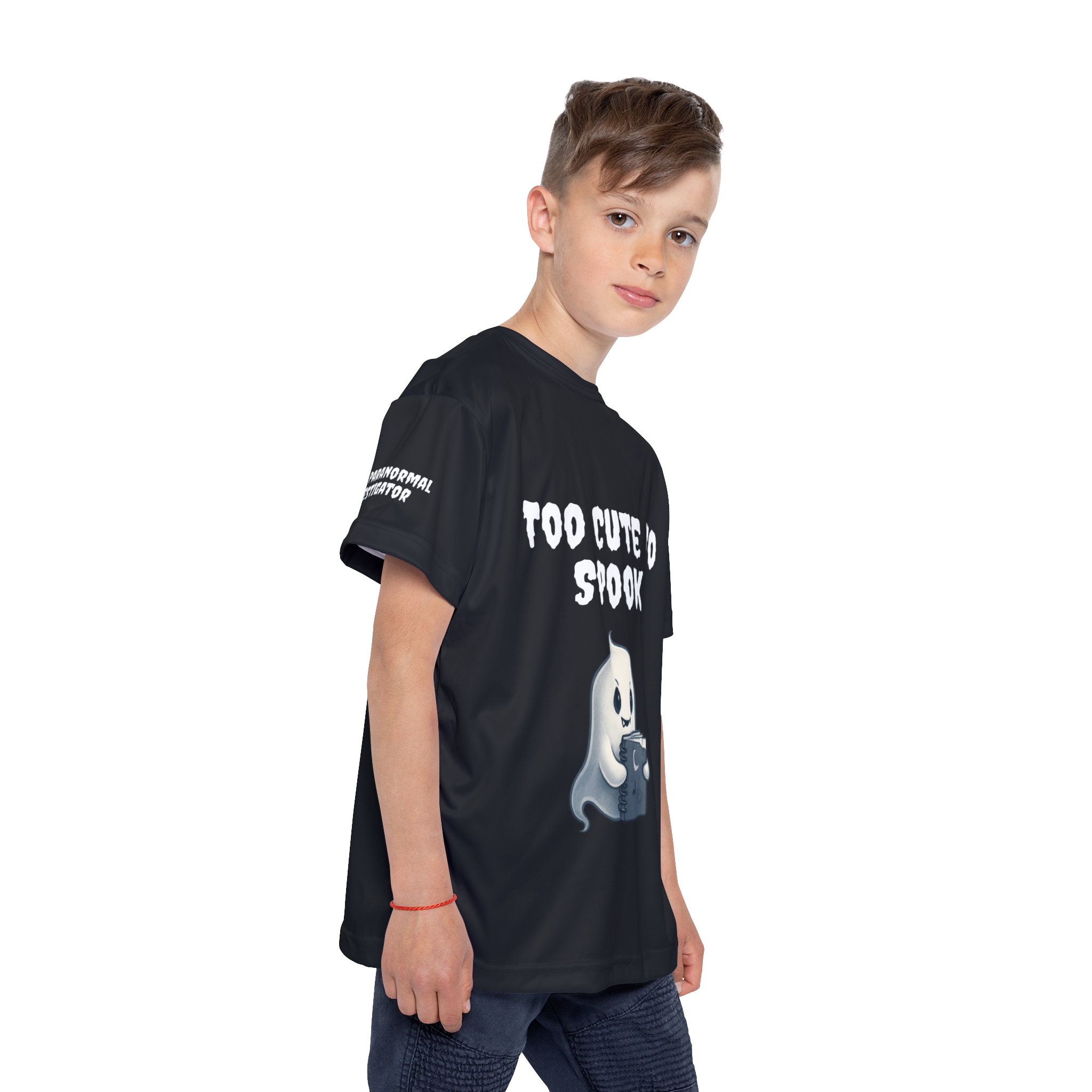 Kids T-shirt Spooky Ghost Halloween Too Cute To Spook - Image 4