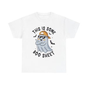 Funny Halloween Ghost Tee, Unisex Heavy Cotton Tee, Halloween Shirt, Casual Wear, Spooky Humor, Gift for Friends