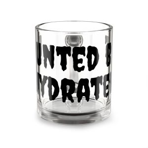 Glass Mug, "Haunted but Hydrated"