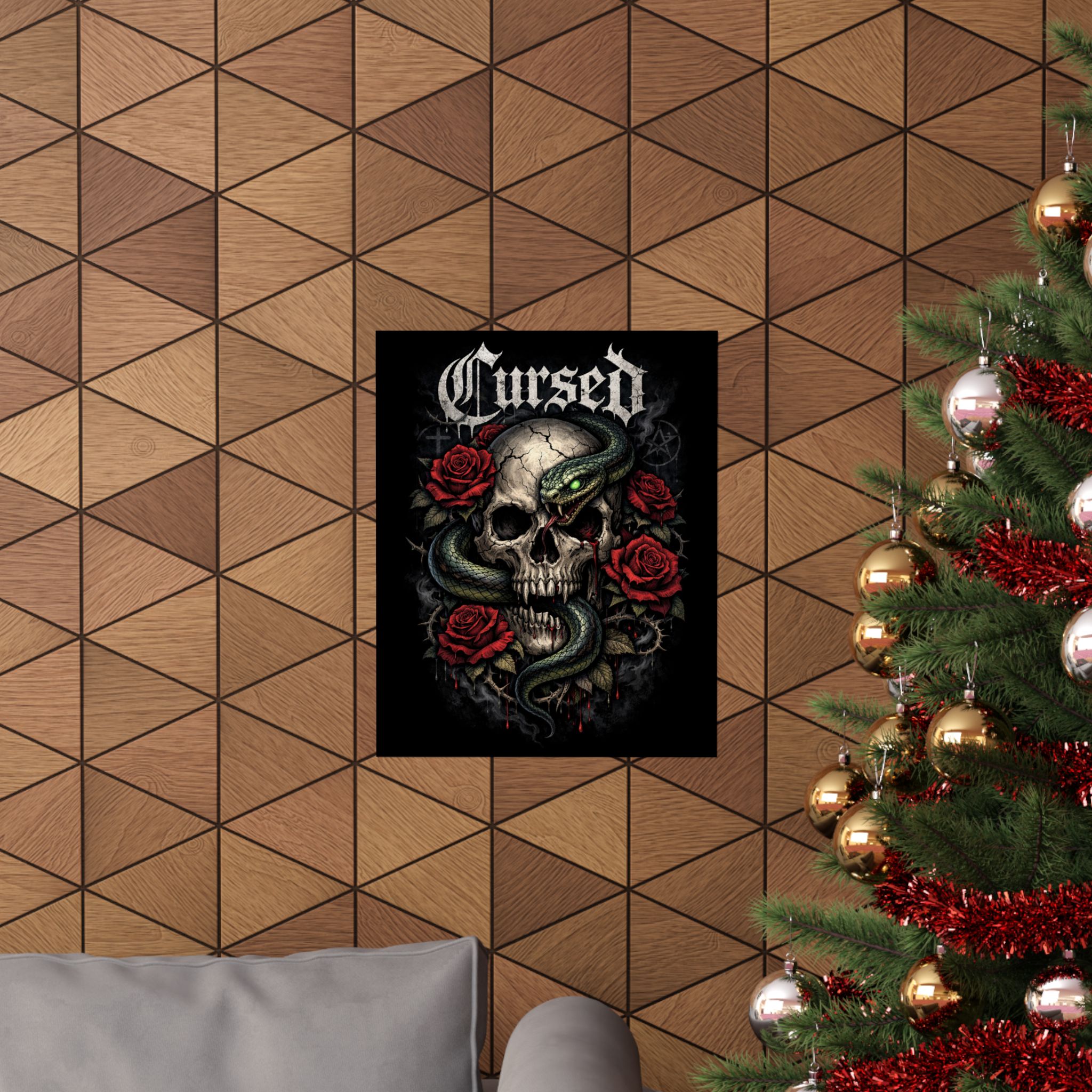 Cursed Skull & Snake Matte Poster — Gothic Rose Dark Art Wall Print - Image 20