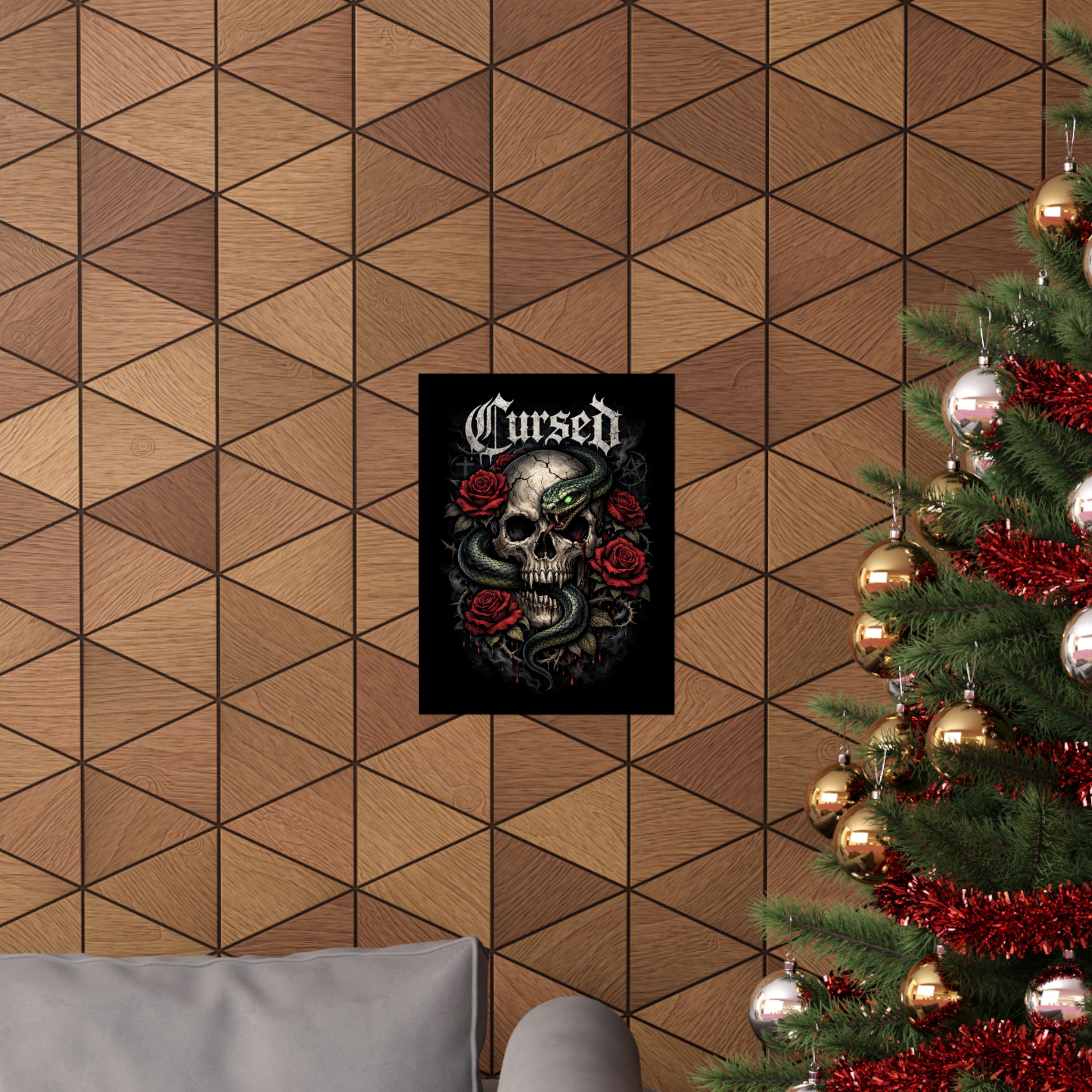 Cursed Skull & Snake Matte Poster — Gothic Rose Dark Art Wall Print - Image 12