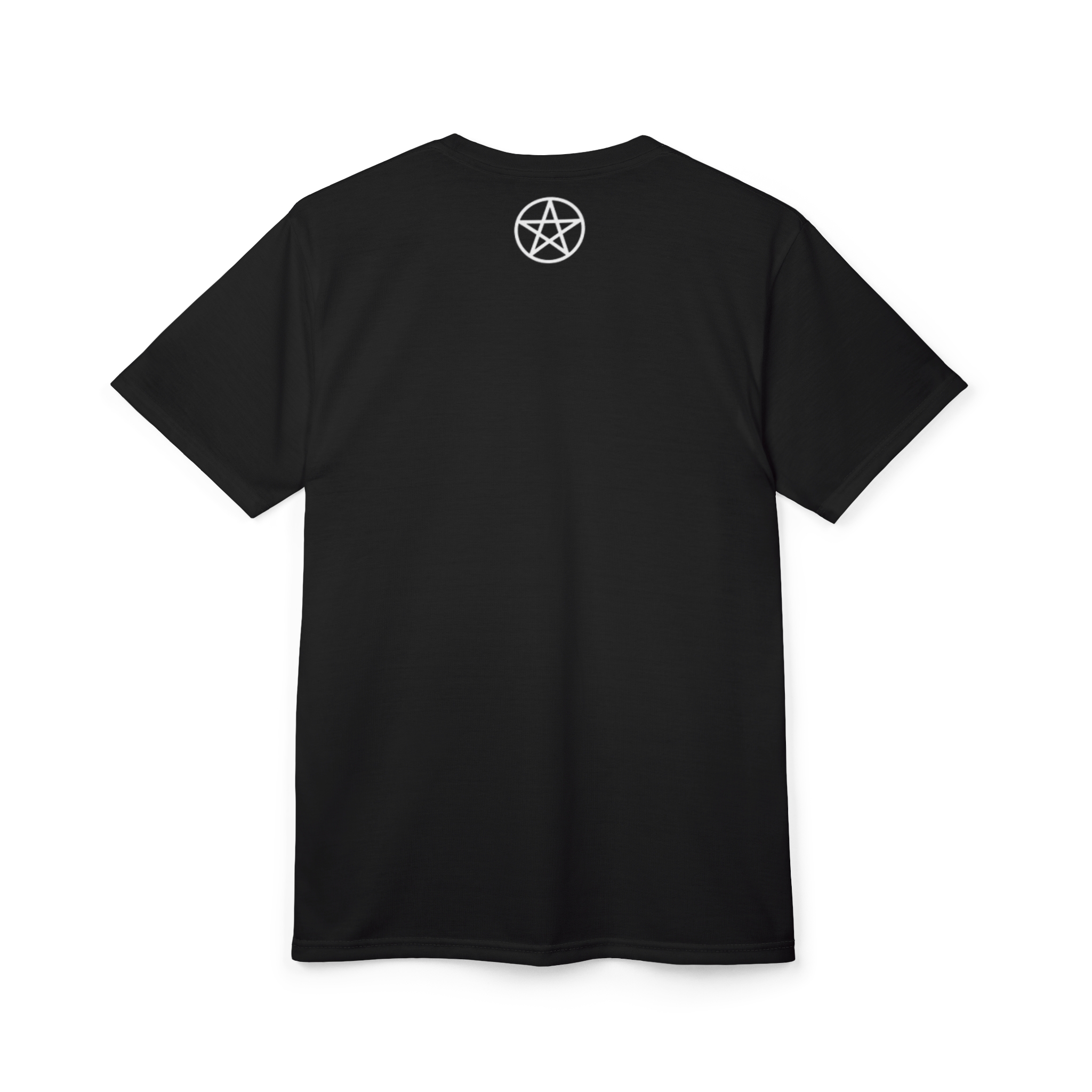 Resting Witch Face Gothic Tee — Creepy Pentagram Black T-Shirt - Image 2